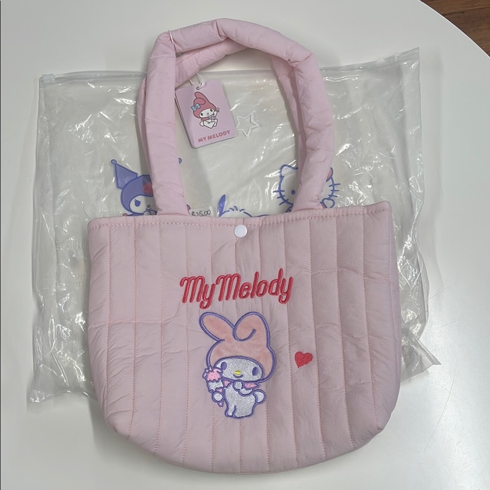 Pink My Melody Quilted Tote Bag
